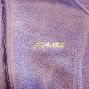 Pale purple zip up Columbia jacket
